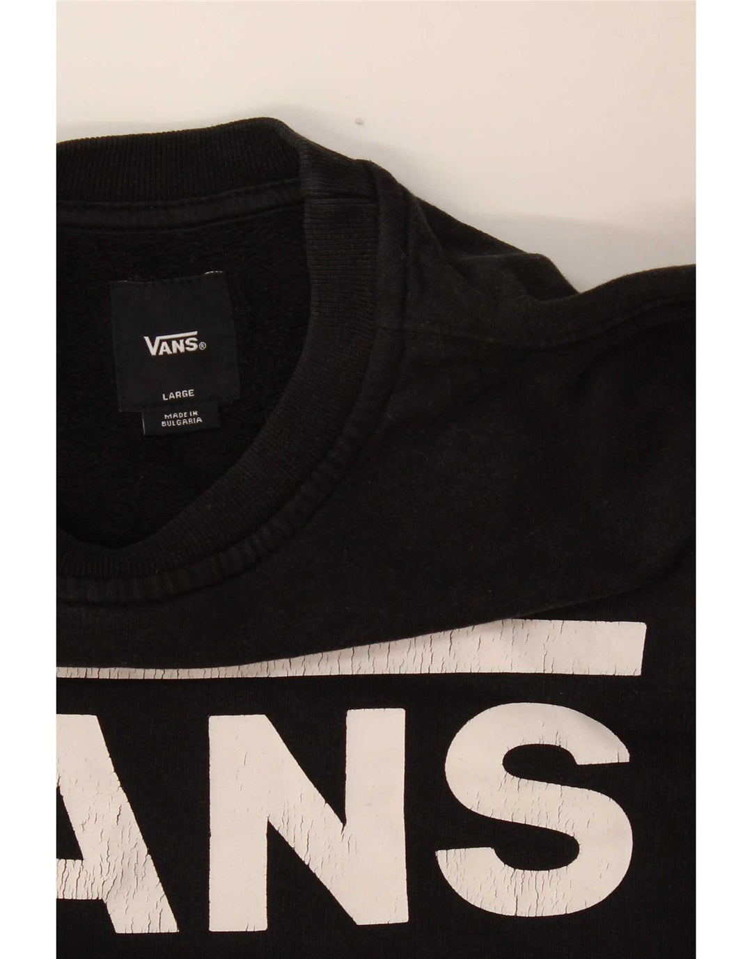 Vans Dame Grafisk Sweatshirt Jumper UK 16 Large Sort