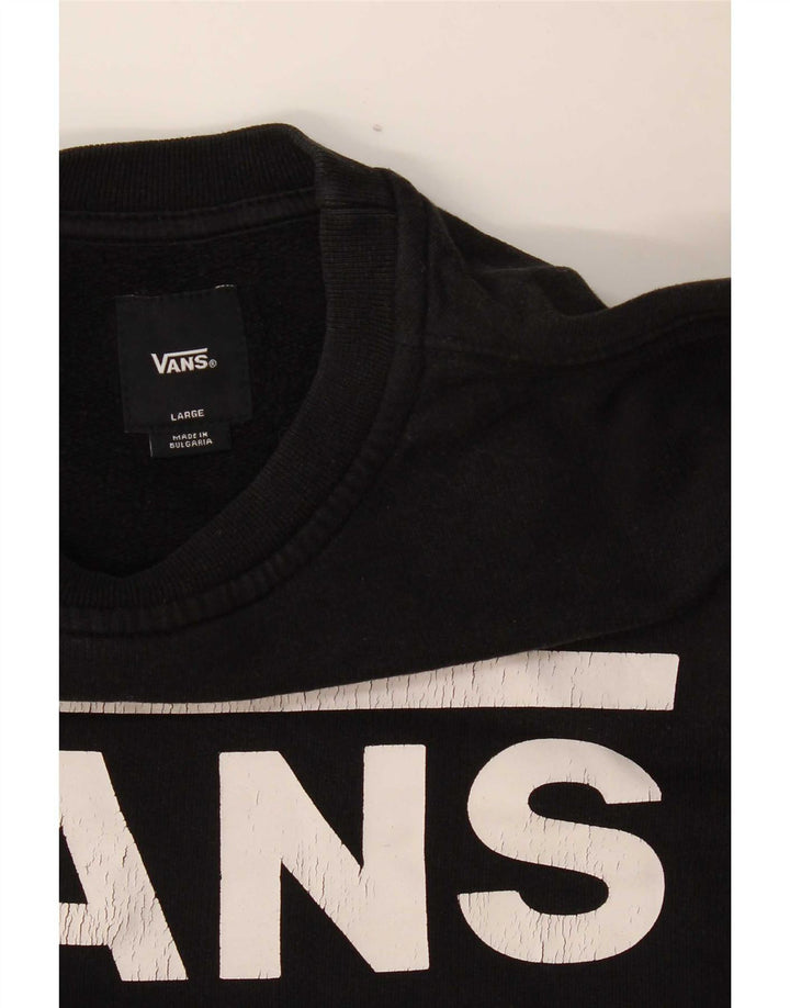 Vans Dame Grafisk Sweatshirt Jumper UK 16 Large Sort