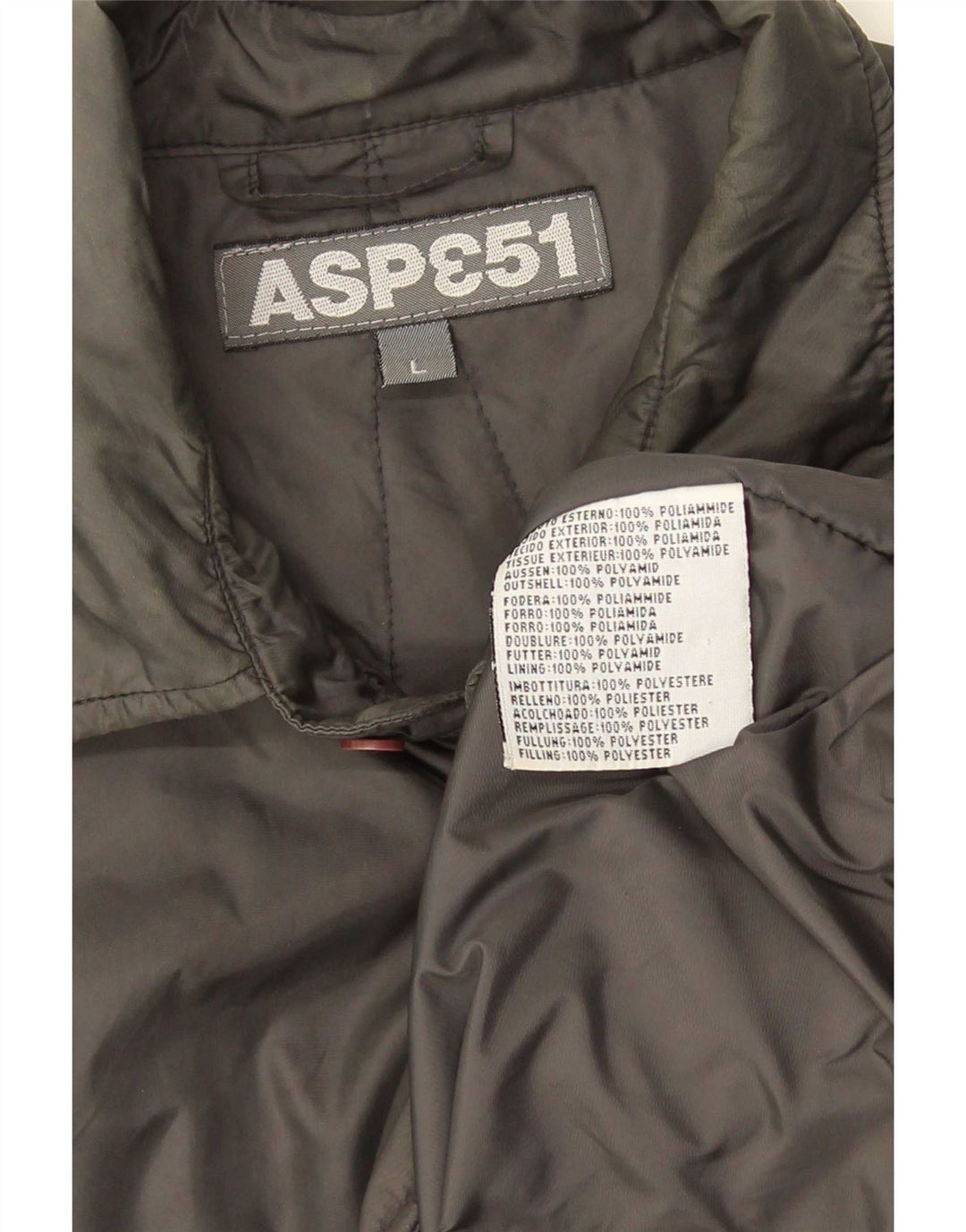 Aspesi Herre Utility Jacket UK 40 Large Grå Polyamid