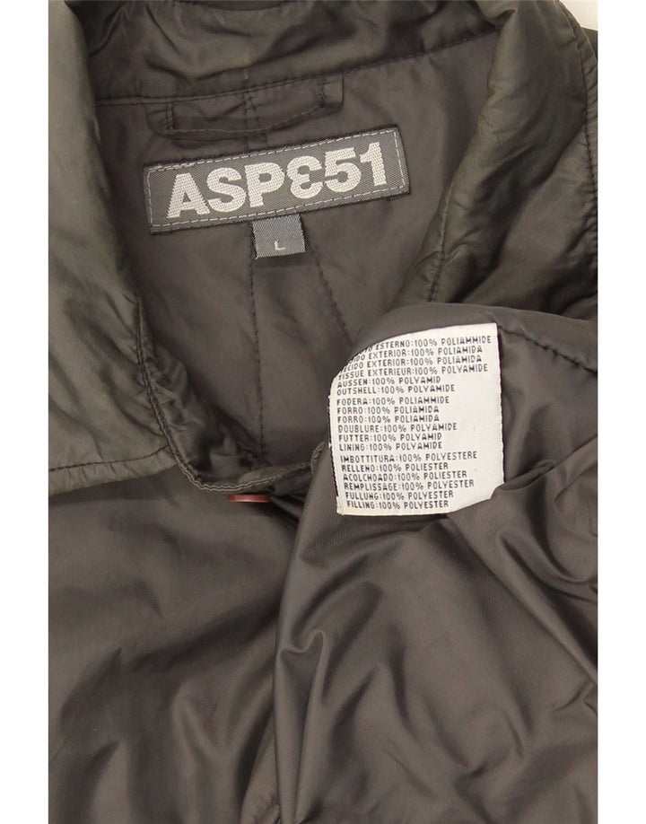 Aspesi Herre Utility Jacket UK 40 Large Grå Polyamid