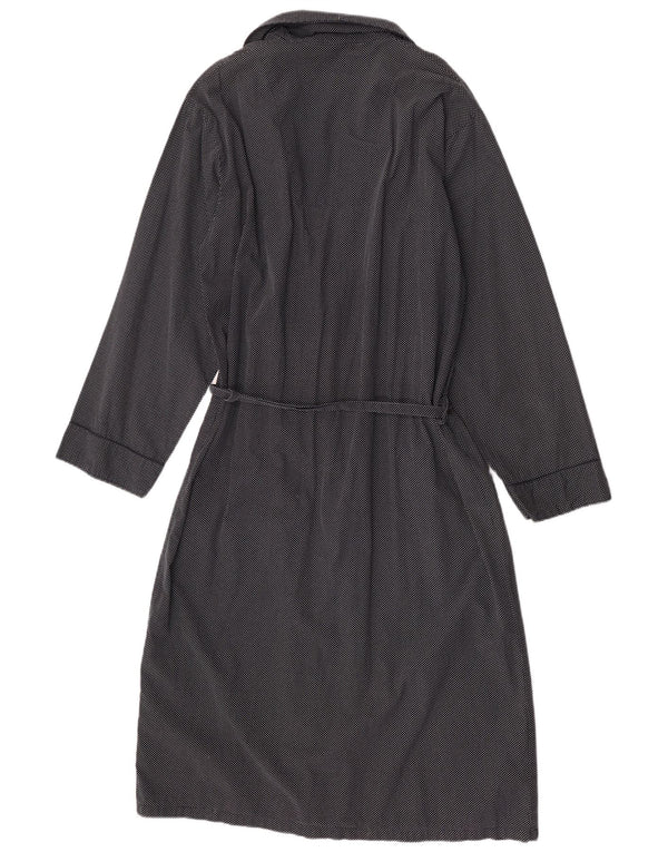 Debenhams Dame Langærmet Robe Wrap Dress UK 14 Medium Navy Blue Spotted