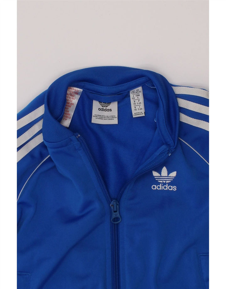 ADIDAS Træningsdragt til drenge Topjakke 5-6 år Blå Polyester