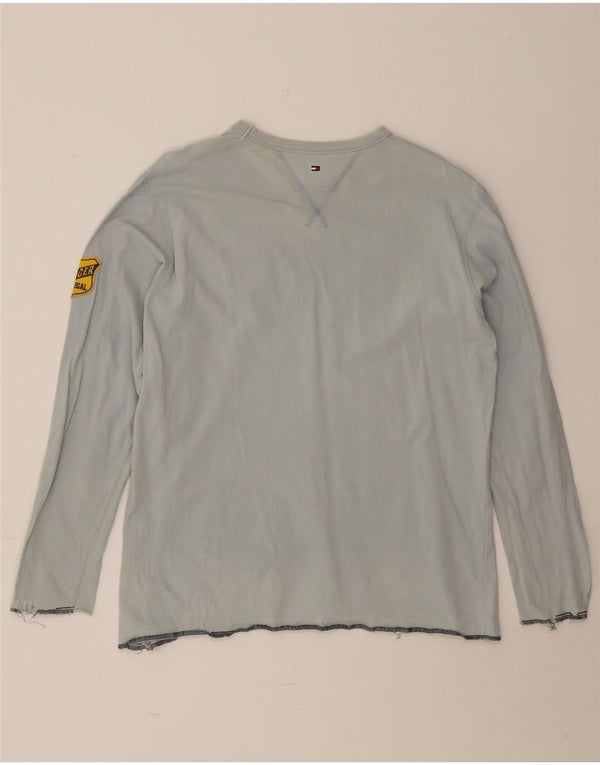 Tommy Hilfiger drenge grafisk top langærmet 15-16 år XL blå bomuld