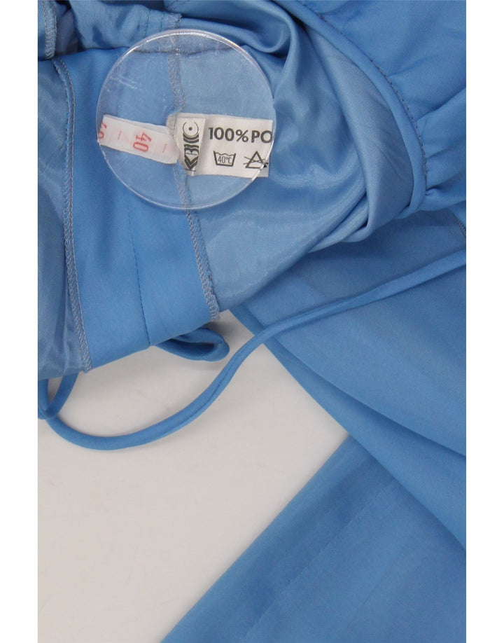 VINTAGE Womens Sleeveless Maxi Dress EU 40 Medium Blue Polyester Vintage Vintage and Second-Hand Vintage from Messina Hembry 