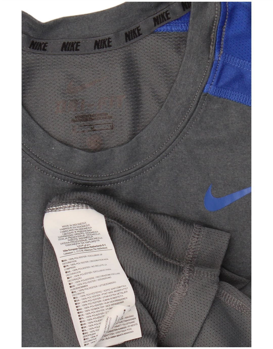 Nike Herre Dri Fit Vest Top Medium Grey Colourblock Polyester
