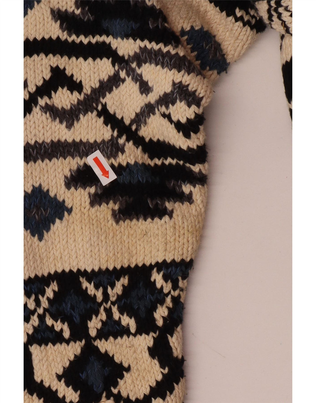 Vintage Kvinders Grafisk Cardigan Sweater UK 10 Small Multicolored Bohemian