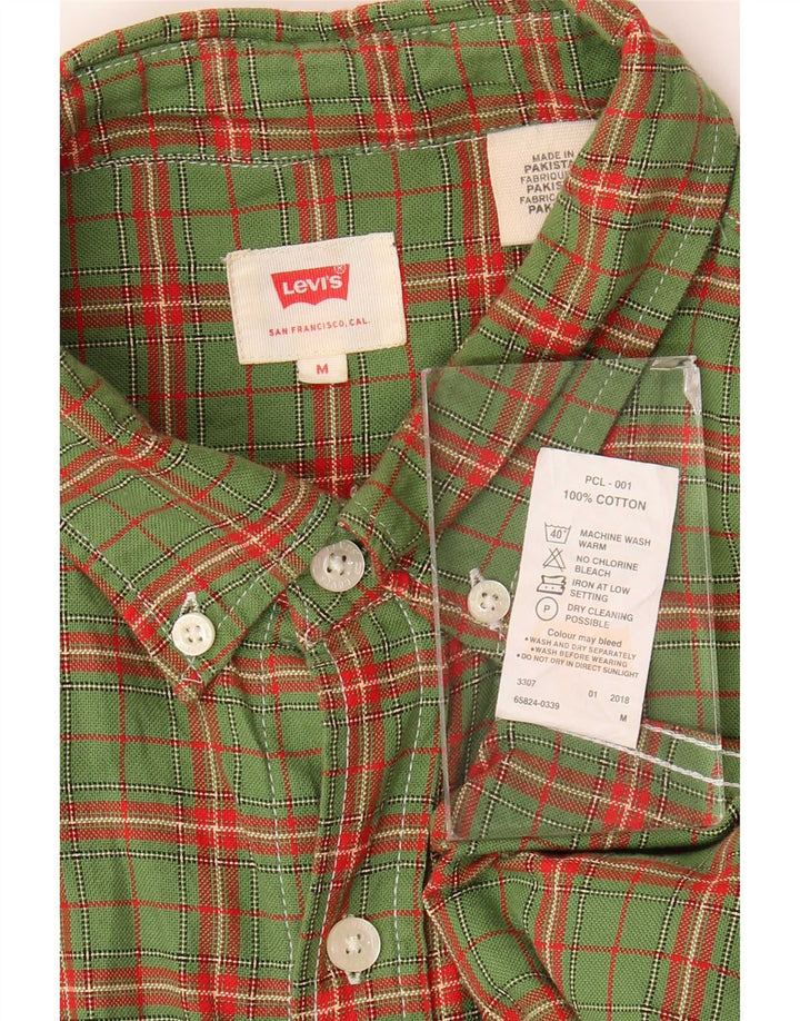 Levi's herreskjorte mellemgrøn ternet bomuld