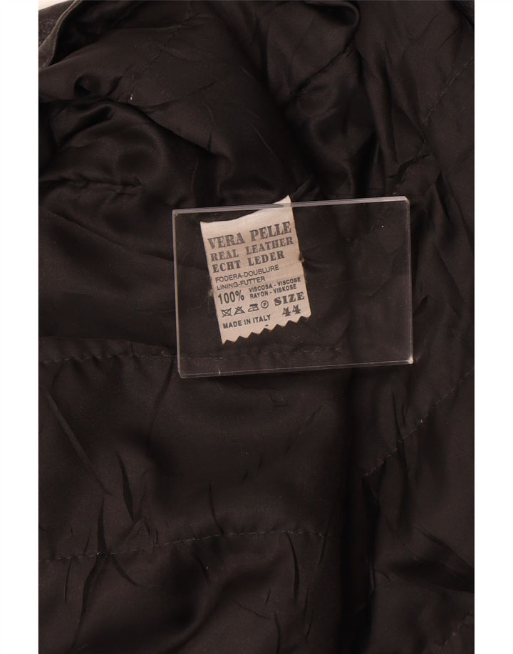 Vintage læderjakke til kvinder IT 44 Medium sort læder