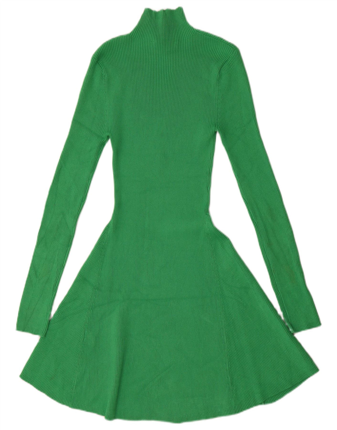 Zara Dame Jumper Dress UK 8 Small Green Viscose