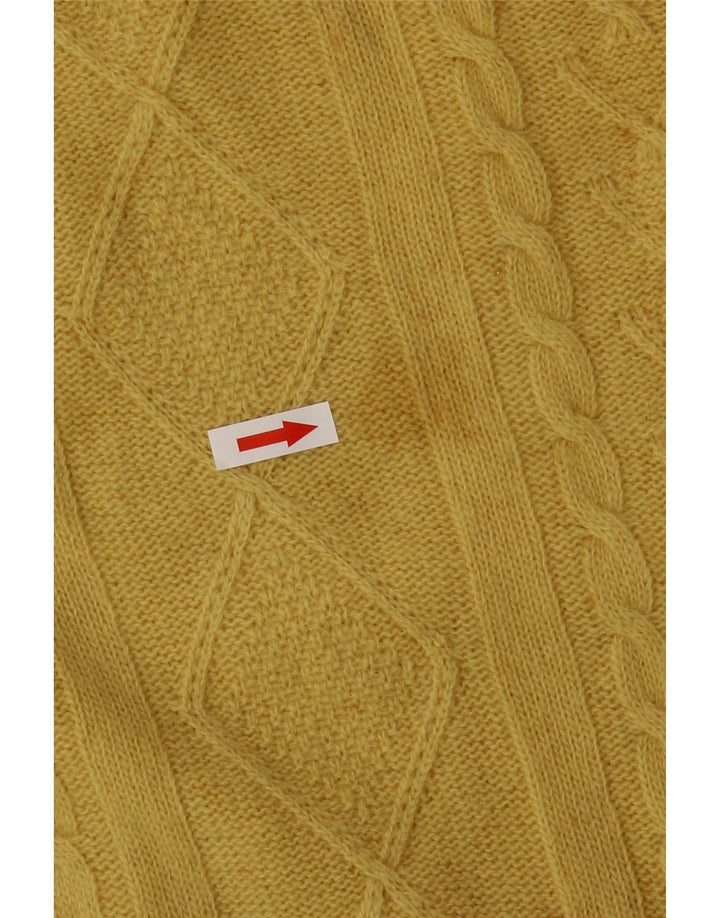 BENETTON Dame Turtle Neck Sweater UK 10 Small Yellow
