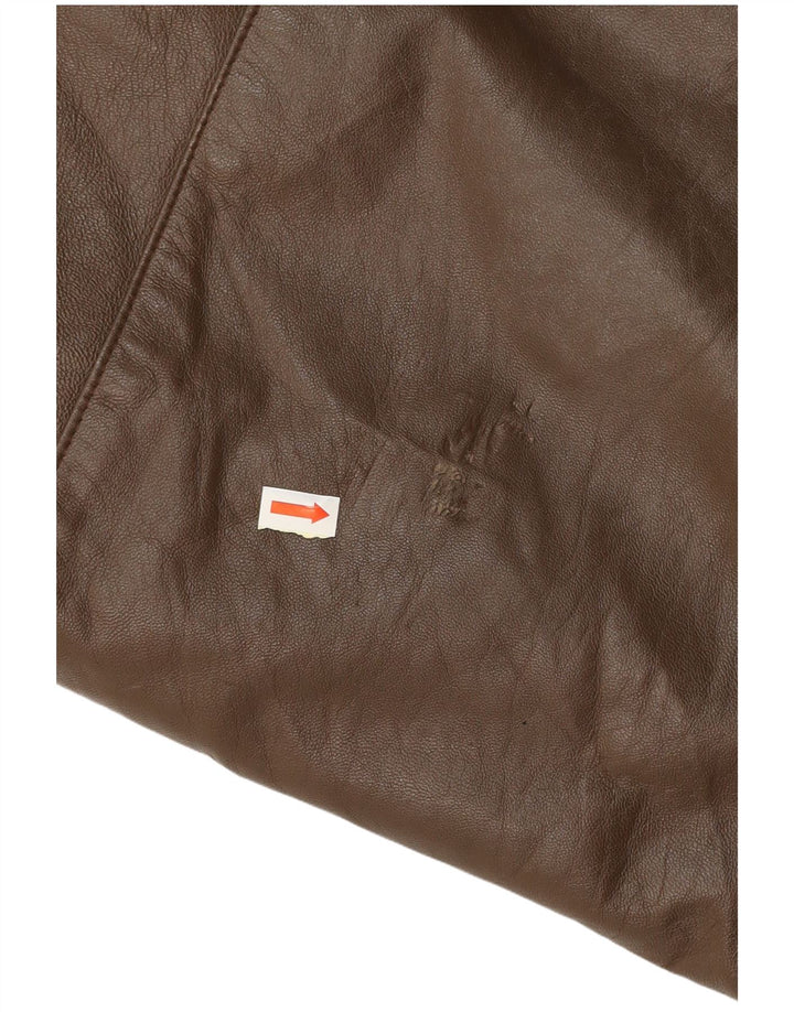 VINTAGE Læderfrakke til mænd UK 38 Medium Brun