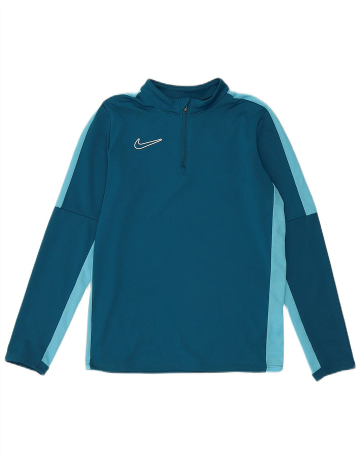 NIKE Girls Dri Fit Pullover Træningsdragt Top 12-13 år Stor Blå