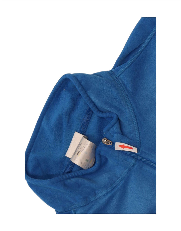 Adidas Dame Loose Fit Zip Neck Top Langærmet Medium Blue Polyester