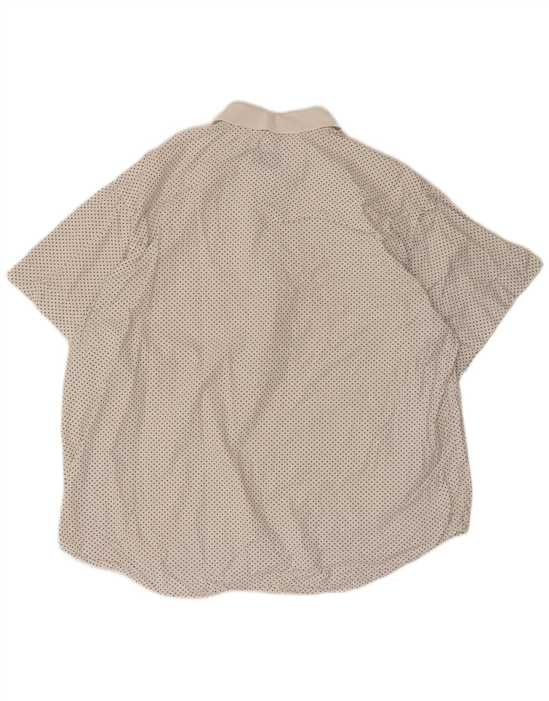 Benetton Herre Kortærmet Pullover Shirt Medium White Spotted Bomuld
