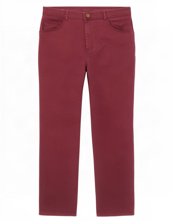 Marks & Spencer Klassiske Chinobukser til kvinder UK 16 Large W36 L30 Burgundy