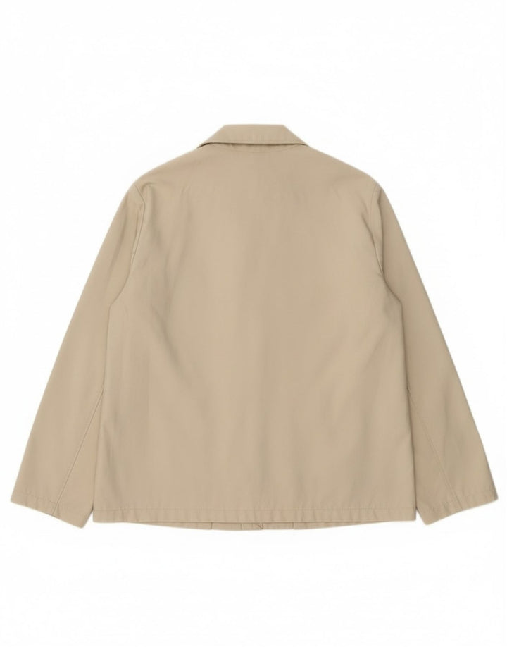 Trussardi Jeans Dame Bomber Jacket IT 46 Stor Beige Bomuld