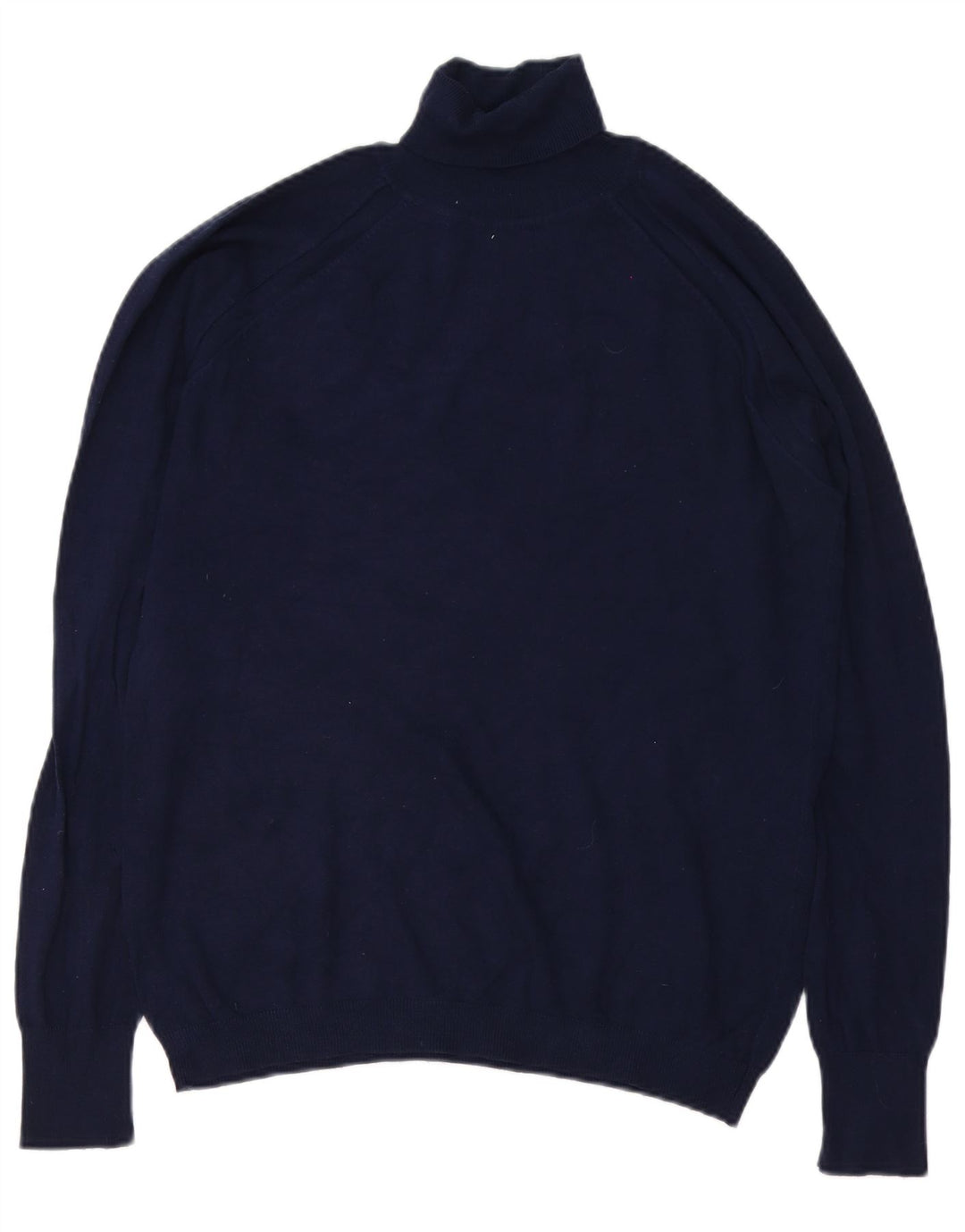 Zara Herre Rullehalstrøje Sweater Stor Marineblå Viscose