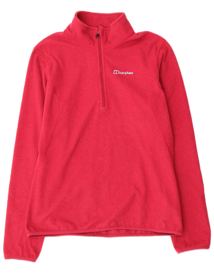 BERGHAUS Fleece Jumper med lynlås til kvinder UK 16 Large Pink Polyester