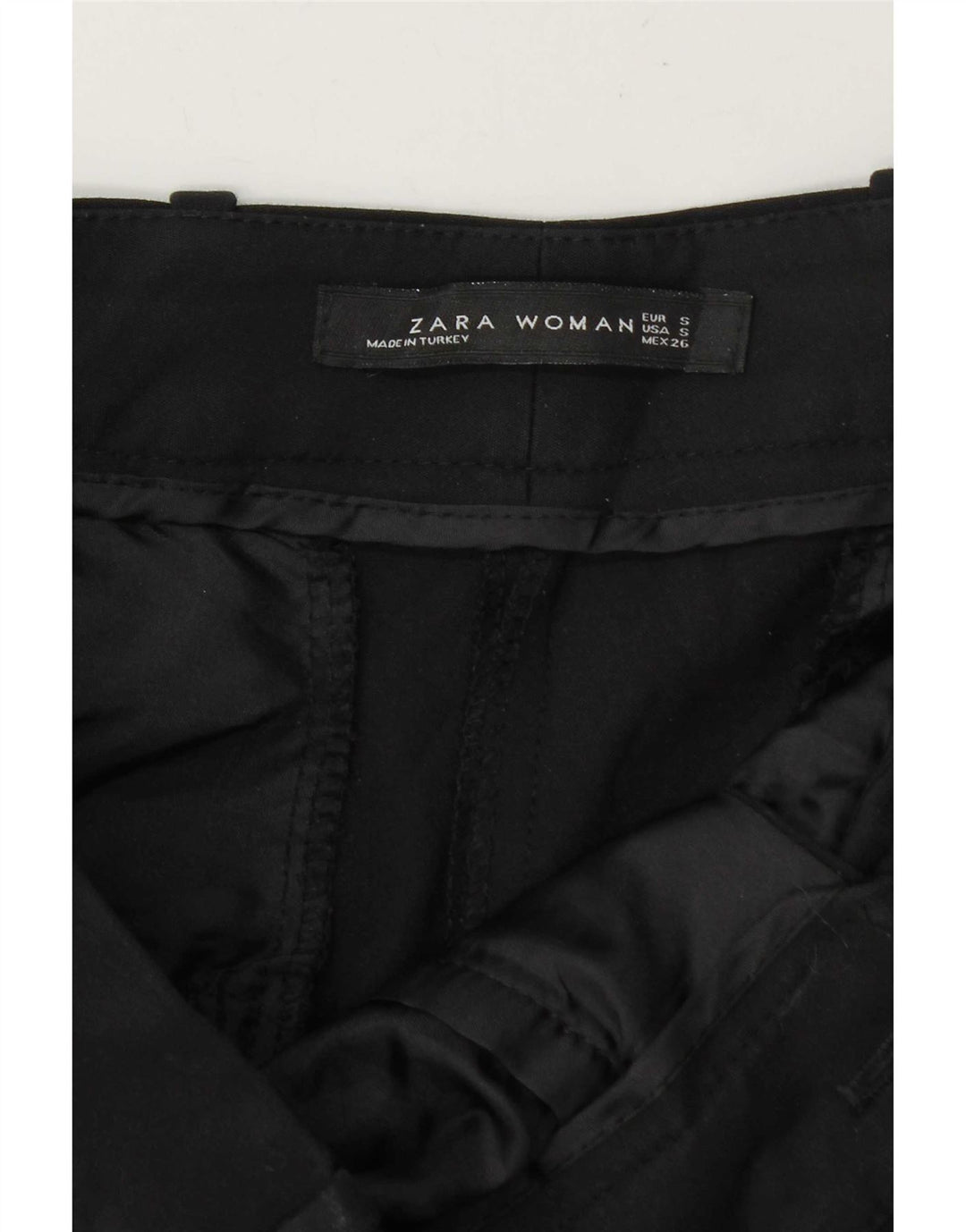 Zara Slim Chino Bukser Small W26 L27 Sort