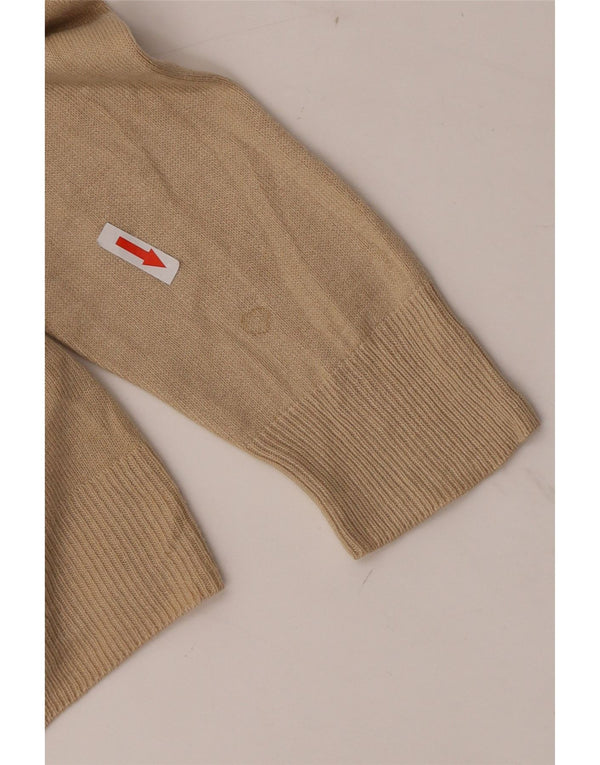 Marks & Spencer Dame Cardigan Sweater UK 14 Stor Beige Akryl