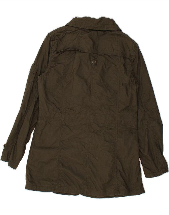 VINTAGE Womens Utility Jacket UK 10 Small Khaki Cotton Vintage Vintage and Second-Hand Vintage from Messina Hembry 