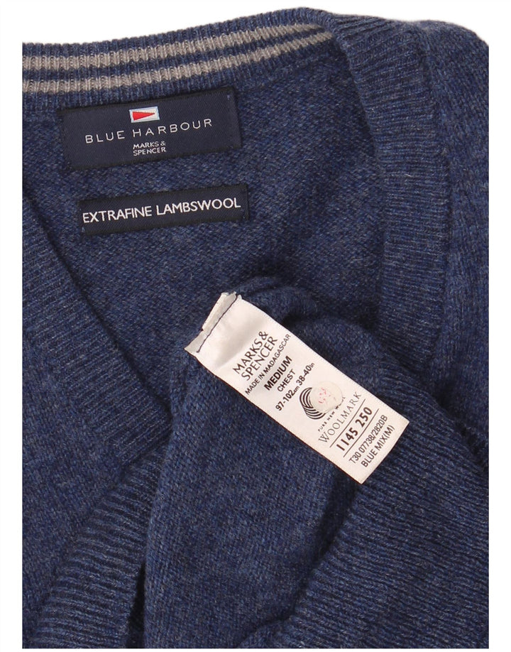 Marks & Spencer Herrevest Tank Top Medium Marineblå Lammeuld