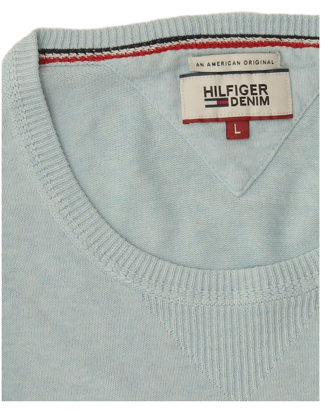 Tommy Hilfiger Herre Crew Neck Jumper Sweater Large Blue