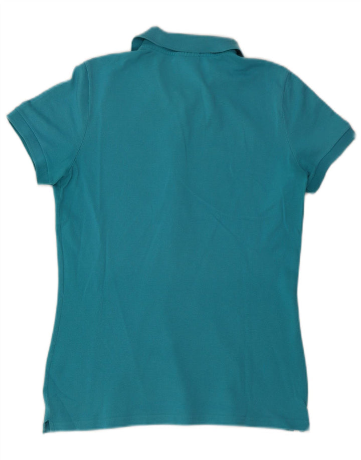 Lacoste Dame Polo Shirt Størrelse 44 Stor Blå Bomuld