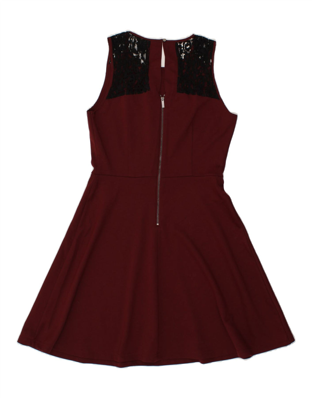 MOSSIMO Womens Sleeveless A-Line Dress UK 10 Small Burgundy Polyester Vintage Mossimo and Second-Hand Mossimo from Messina Hembry 