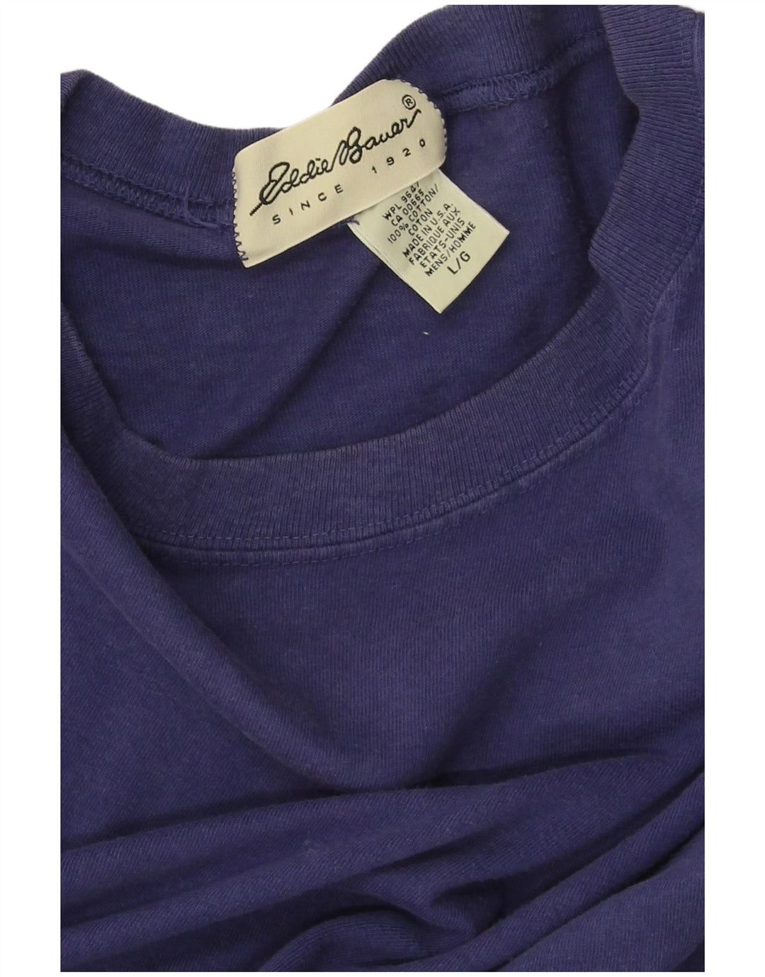 EDDIE BAUER Herre T-Shirt Top Stor Lilla Bomuld