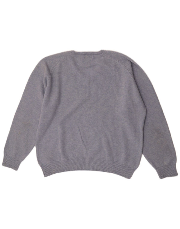 Kappa Herre V-hals sweater 2XL Blå Virgin Wool