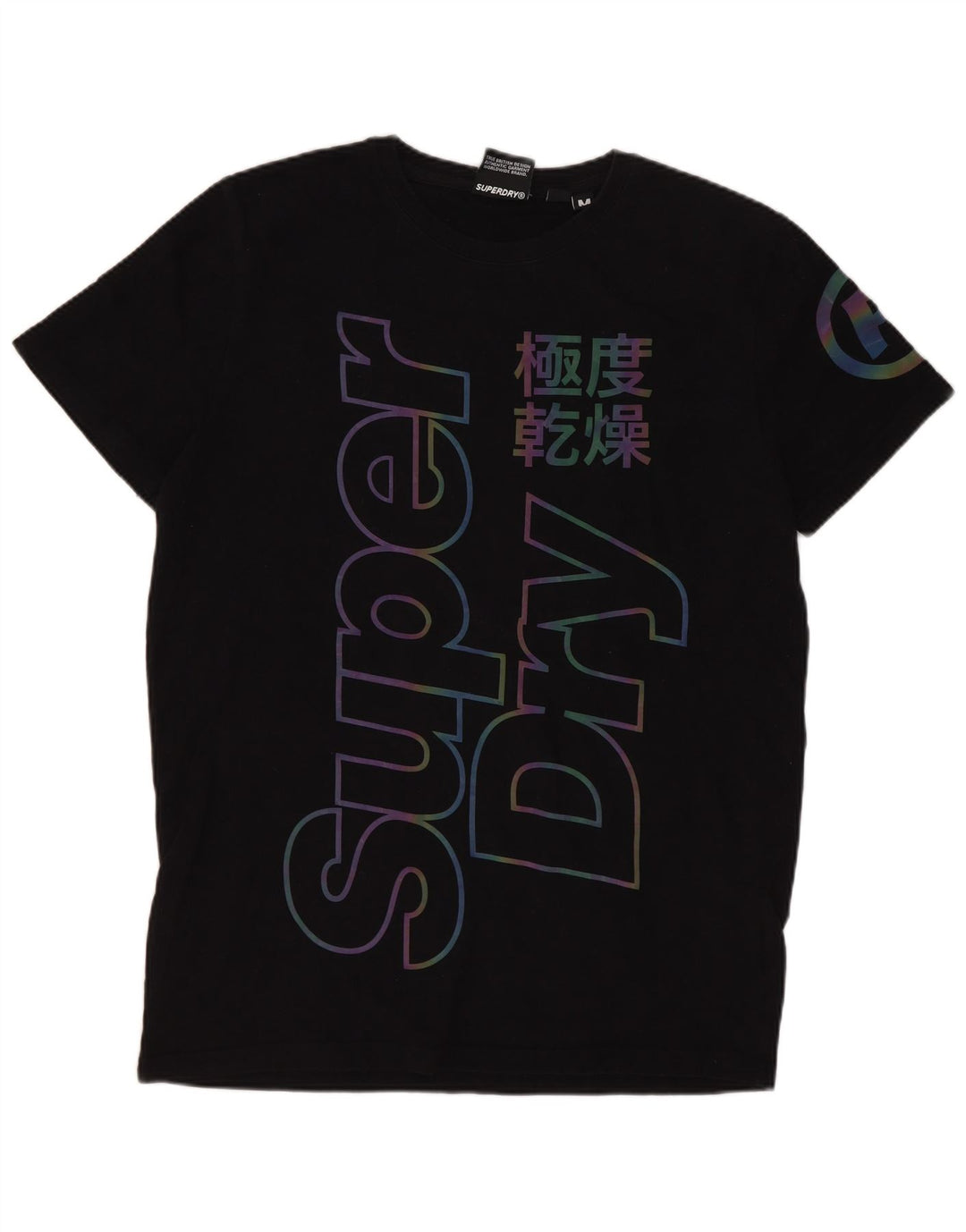 Superdry Herre grafisk T-shirt Top Medium Sort Bomuld
