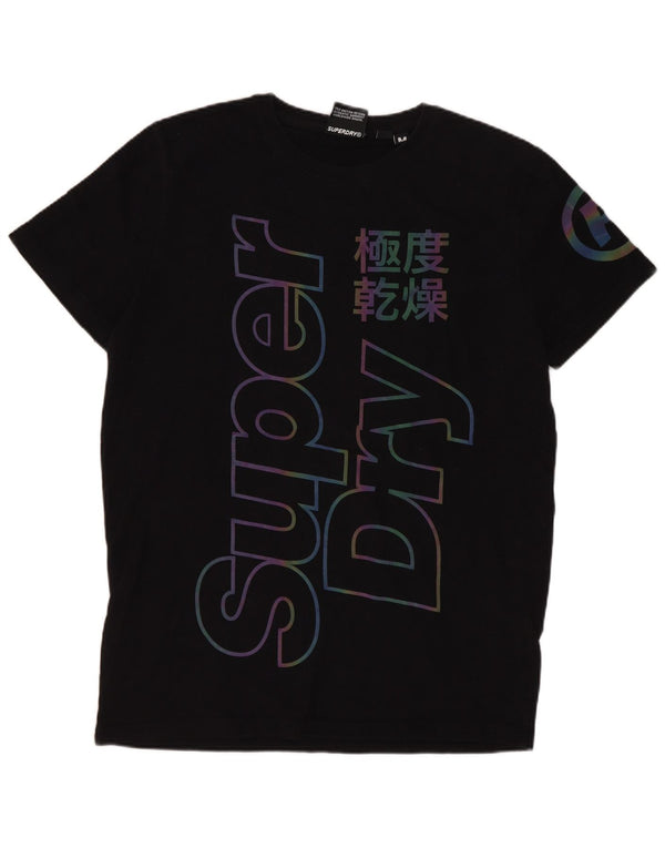 Superdry Herre grafisk T-shirt Top Medium Sort Bomuld