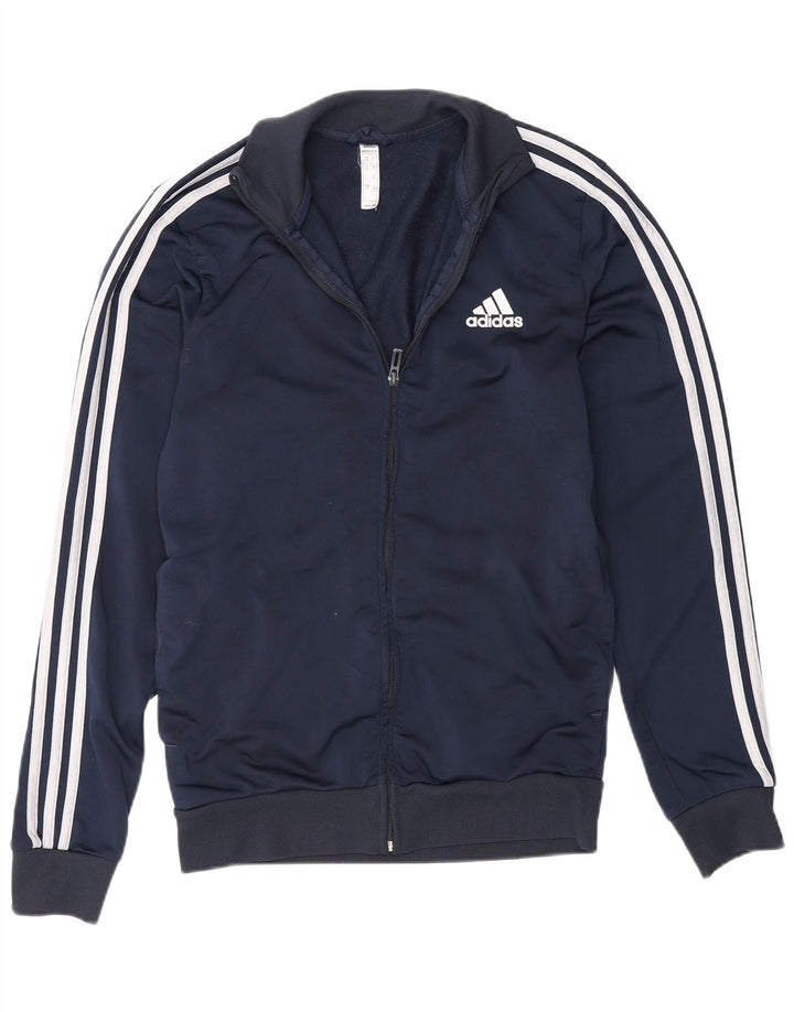 Adidas Herre Regular Fit træningsdragt topjakke UK 36/38 Small Navy Blue