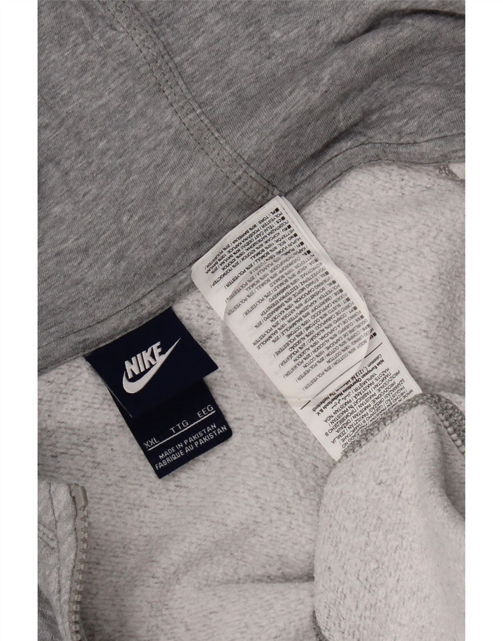 Nike hættetrøje med lynlås til mænd 2XL grå bomuld