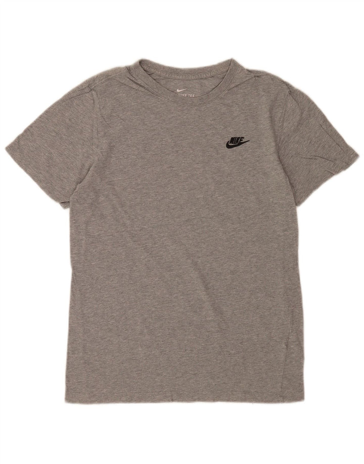 Nike T-shirt top til mænd, lille grå flækket bomuld