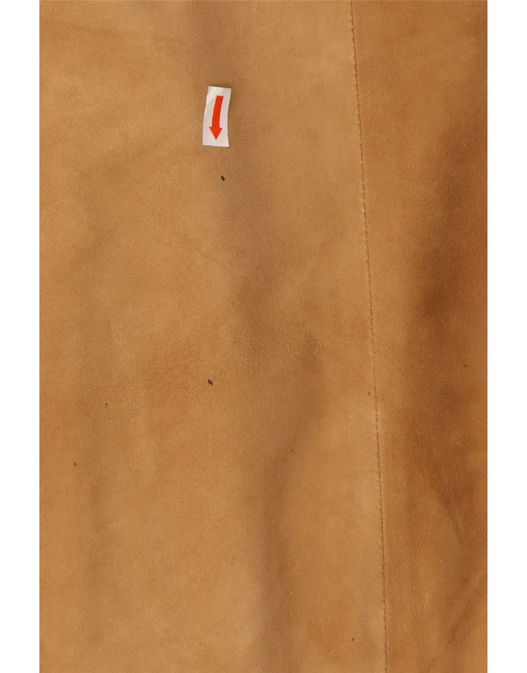 VINTAGE Dame Loose Fit ruskindsjakke UK 18 XL brunt læder