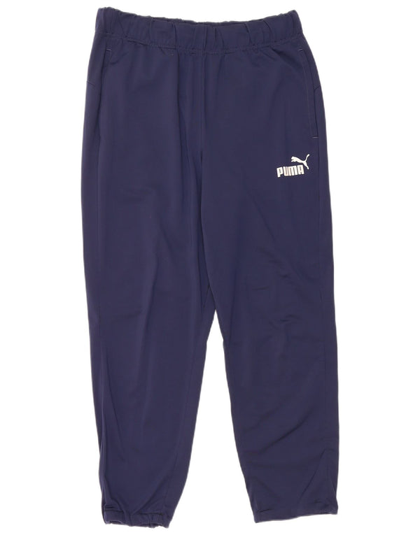 Puma Womens Crop træningsdragt Bukser Joggers UK 14 Medium Navy Blue