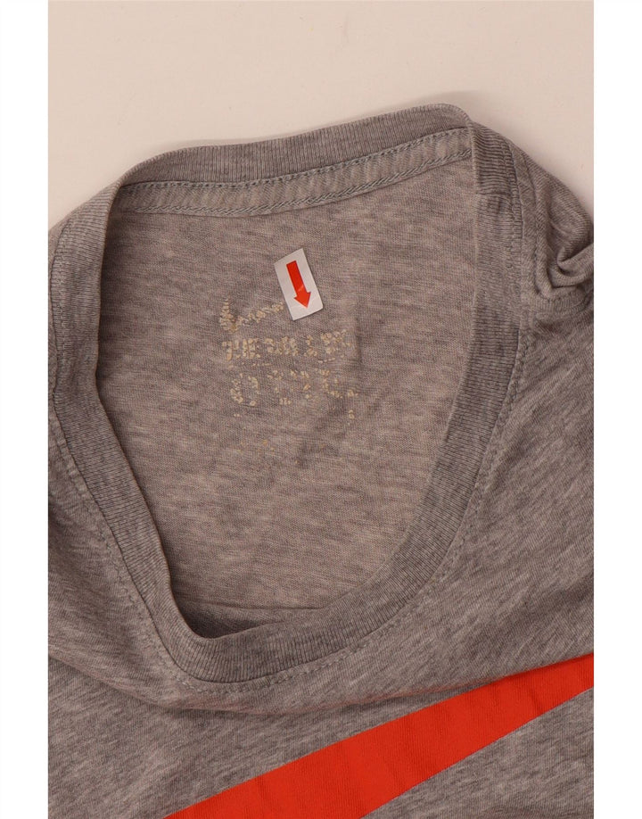 Nike grafisk T-shirt top til mænd, stor grå flækket