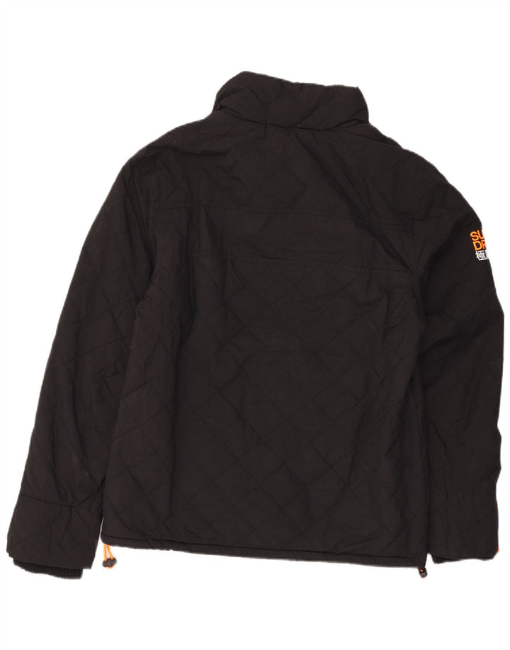 Superdry Womens The Windcheater Windbreaker Jacket UK 16 Large Black