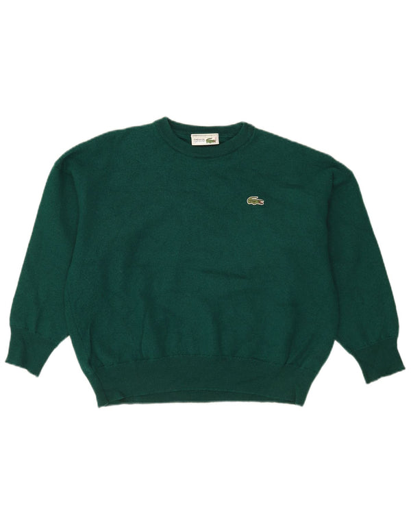Lacoste Herre Crew Neck Jumper Sweater Størrelse 7 2XL Grøn Ny Uld