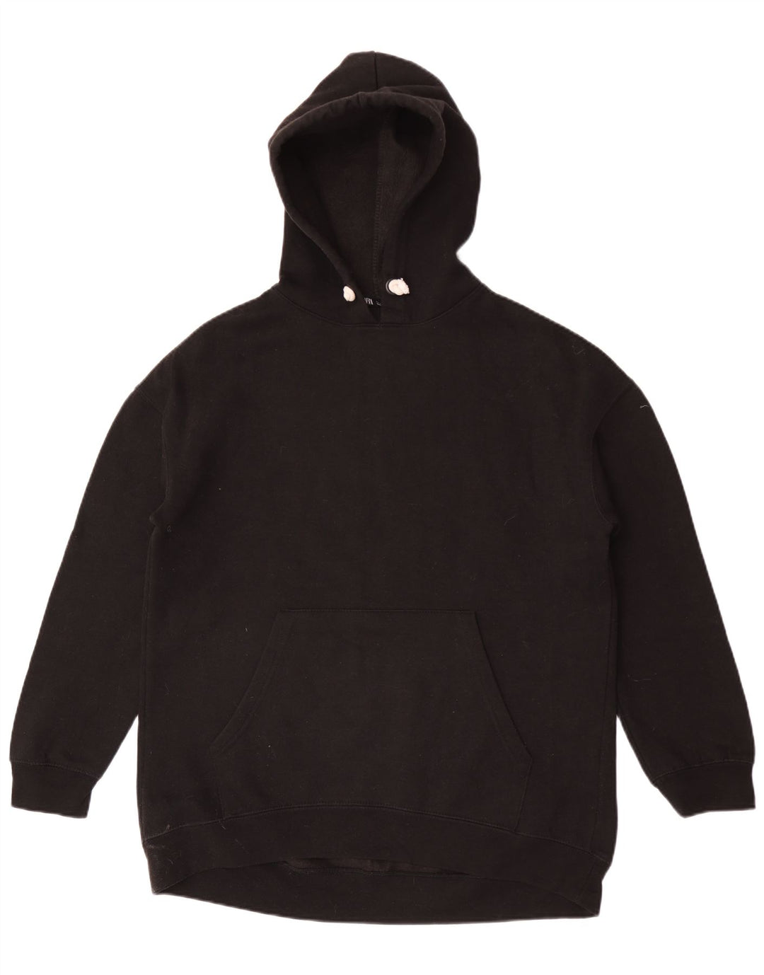 Zara Herre Loose Fit Hoodie Jumper Lille sort polyester