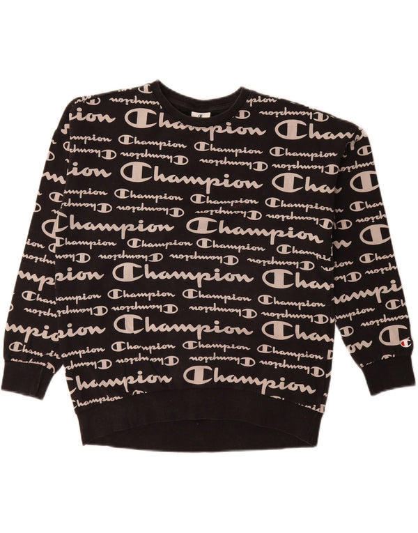 Champion Girls Grafisk Sweatshirt Jumper 15-16 år 2XL Sort