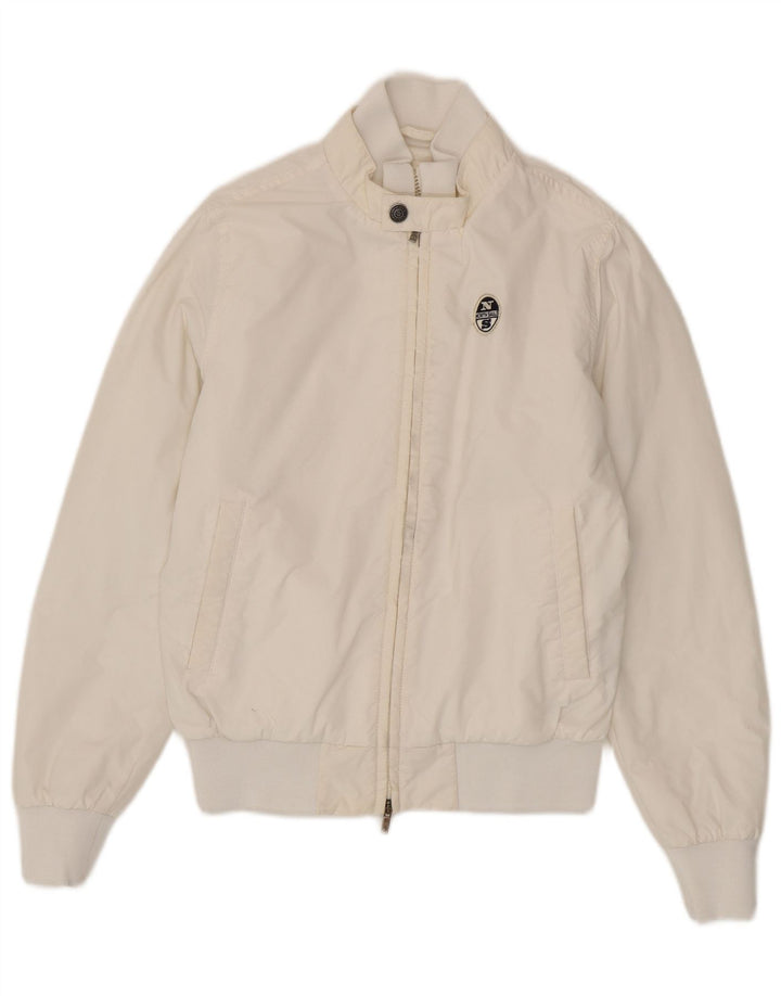 North Sails Herre Bomber Jacket UK 36 Small White Polyamide