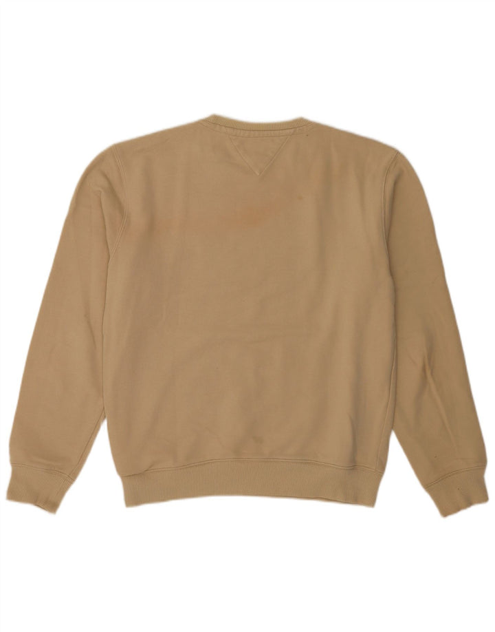 Tommy Hilfiger Herre Sweatshirt Jumper Lille Beige Bomuld