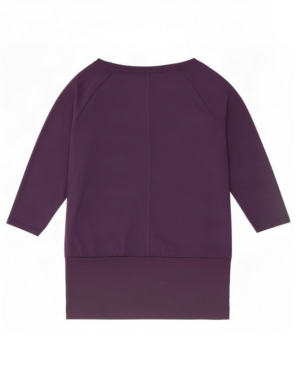 Adidas Womens Climalite Oversized Top 3/4 Sleeve UK 12/14 Medium Purple