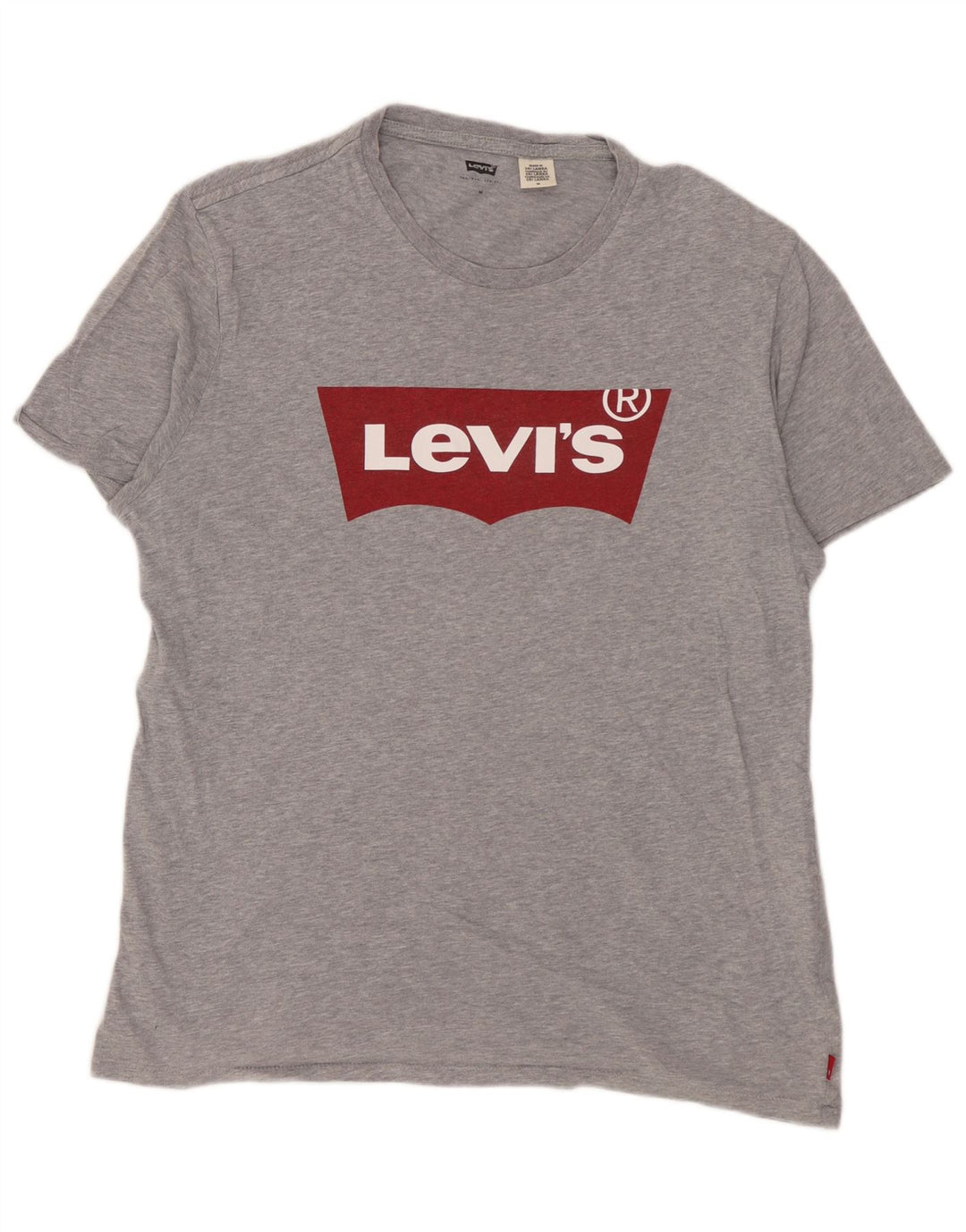 Levi's Herre grafisk T-shirt top mellemgrå flækket bomuld