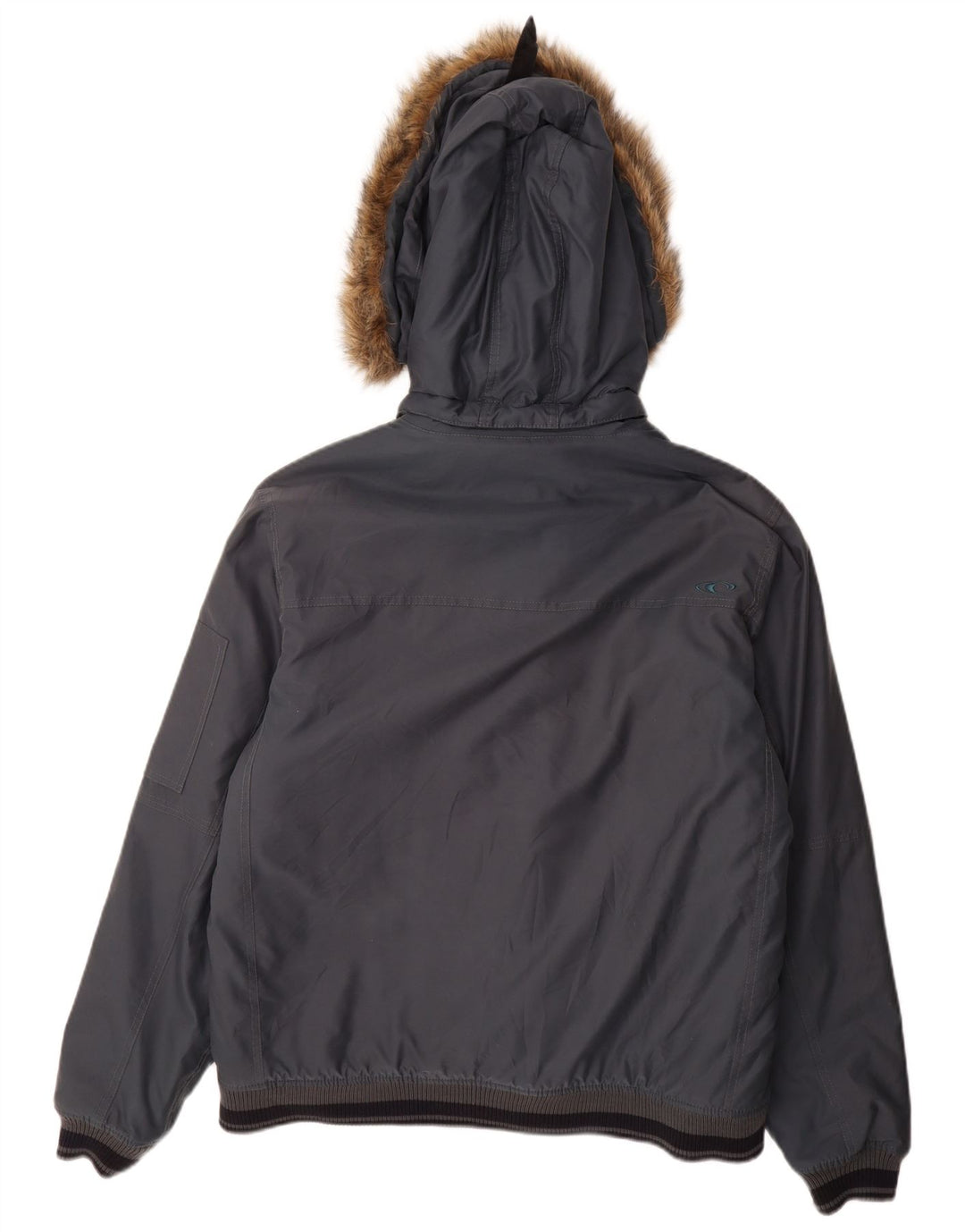 O'Neill Herre Hooded Bomber Jacket UK 40 Large Navy Blue Polyester