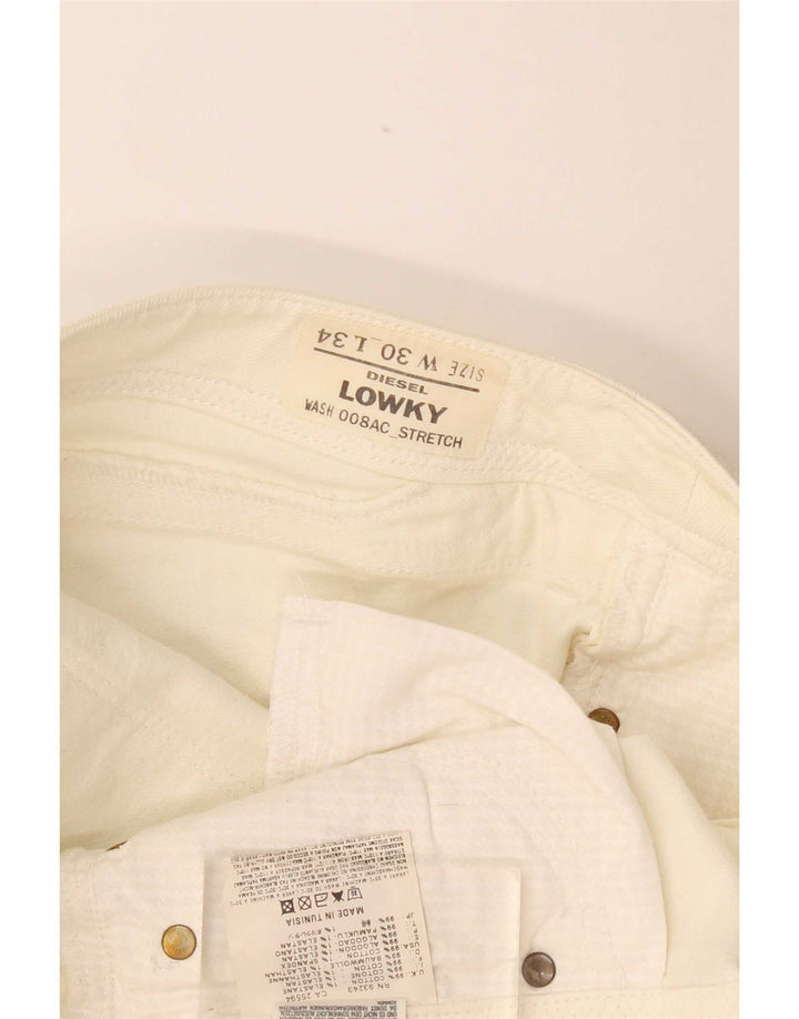 Diesel Dame Lowky Slim Jeans W30 L34 Off White Bomuld