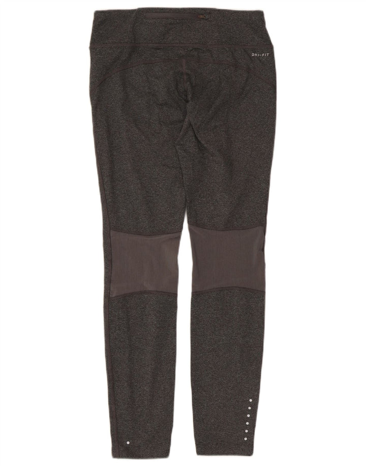 NIKE Dame Dri Fit Leggings UK 10 Small Grå Flecked